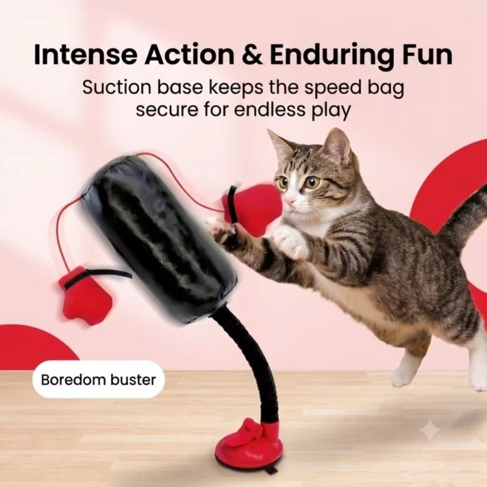 Boxing Bag Stand - Juguete de boxeo para gatos con