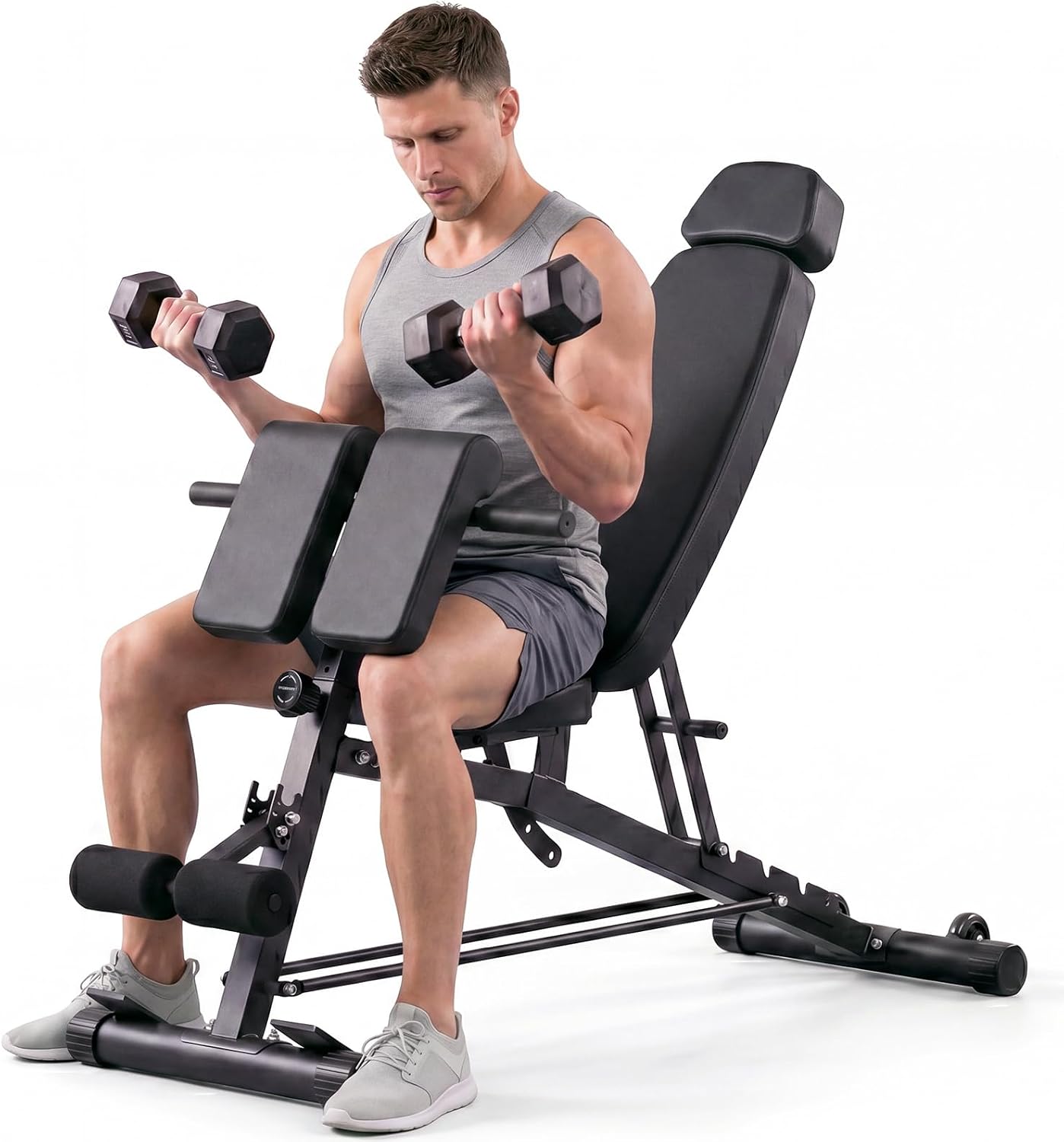 Home Gym Leg Extension Machine - Banco de pesas ajustable para gimnasio