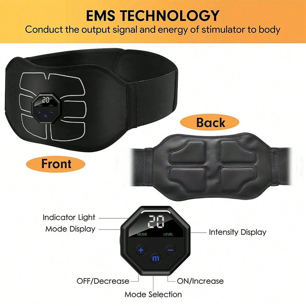 Home Gym Essentials - Cinturón de entrenamiento abdominal recargable por