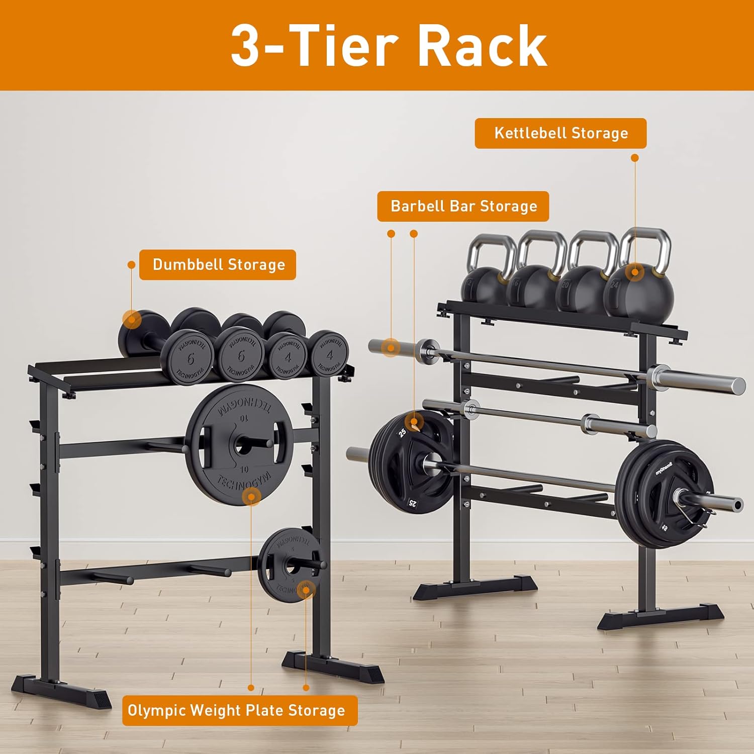 Rack de Almacenamiento de Pesa - Home Gym Rack reseña y precio