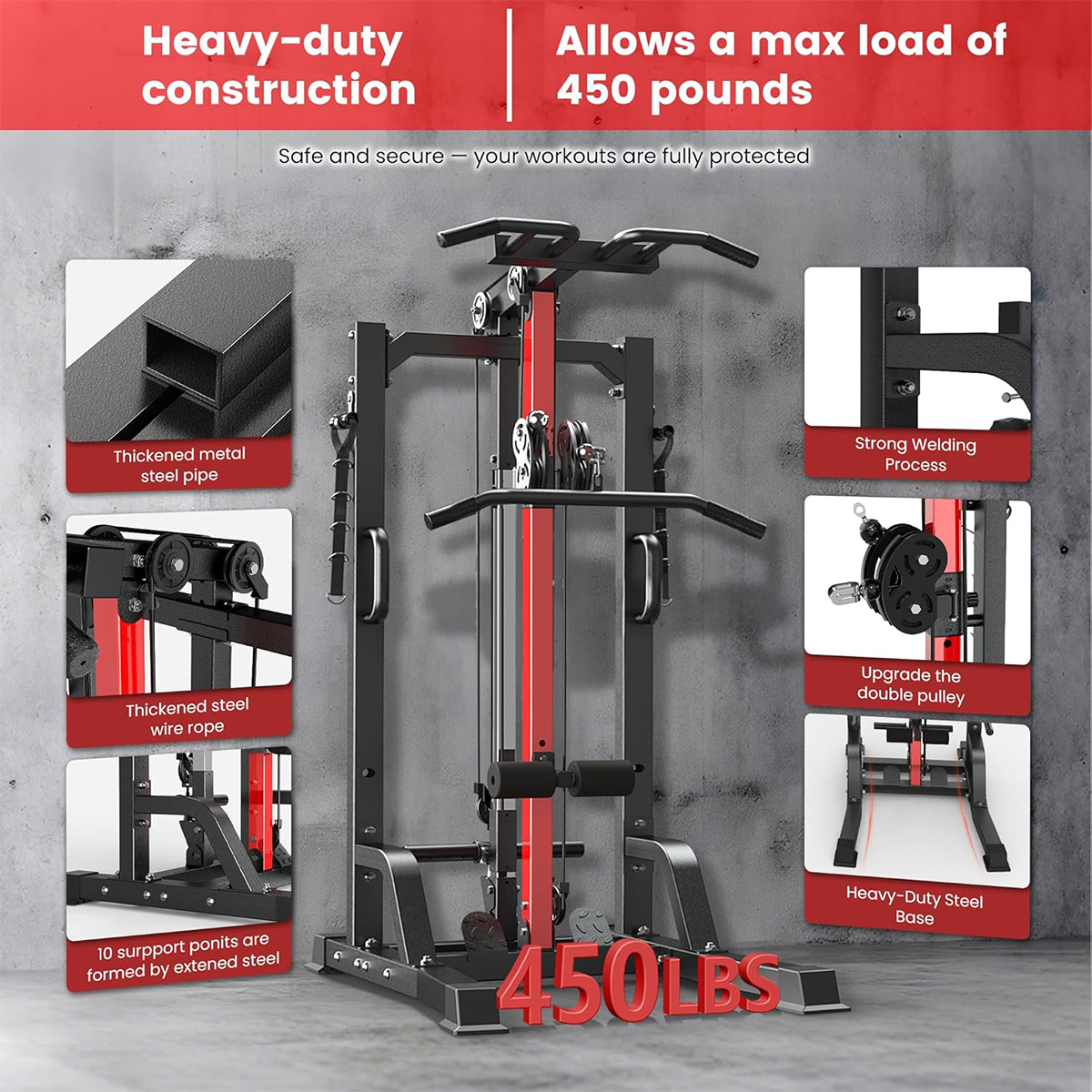 Máquina de Gimnasio Pooboo par - Leg Home Gym Workout reseña y precio