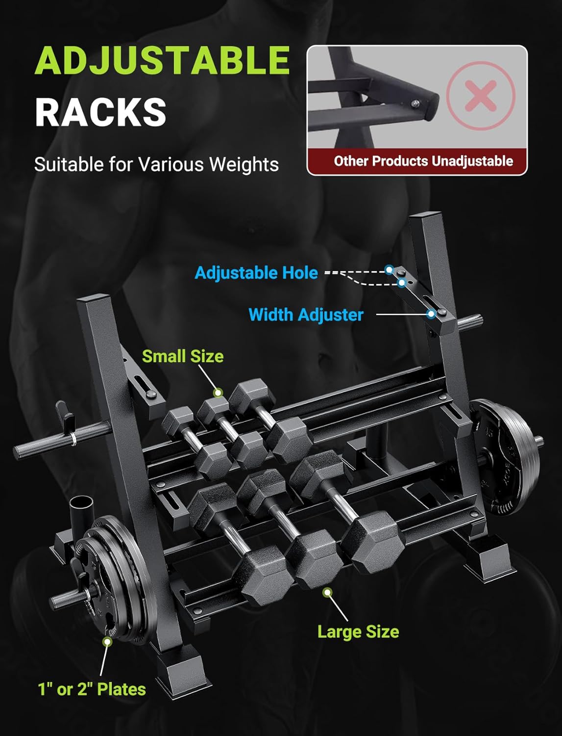 Rack para Mancuernas de 3 Nive - Home Gym Rack reseña y precio
