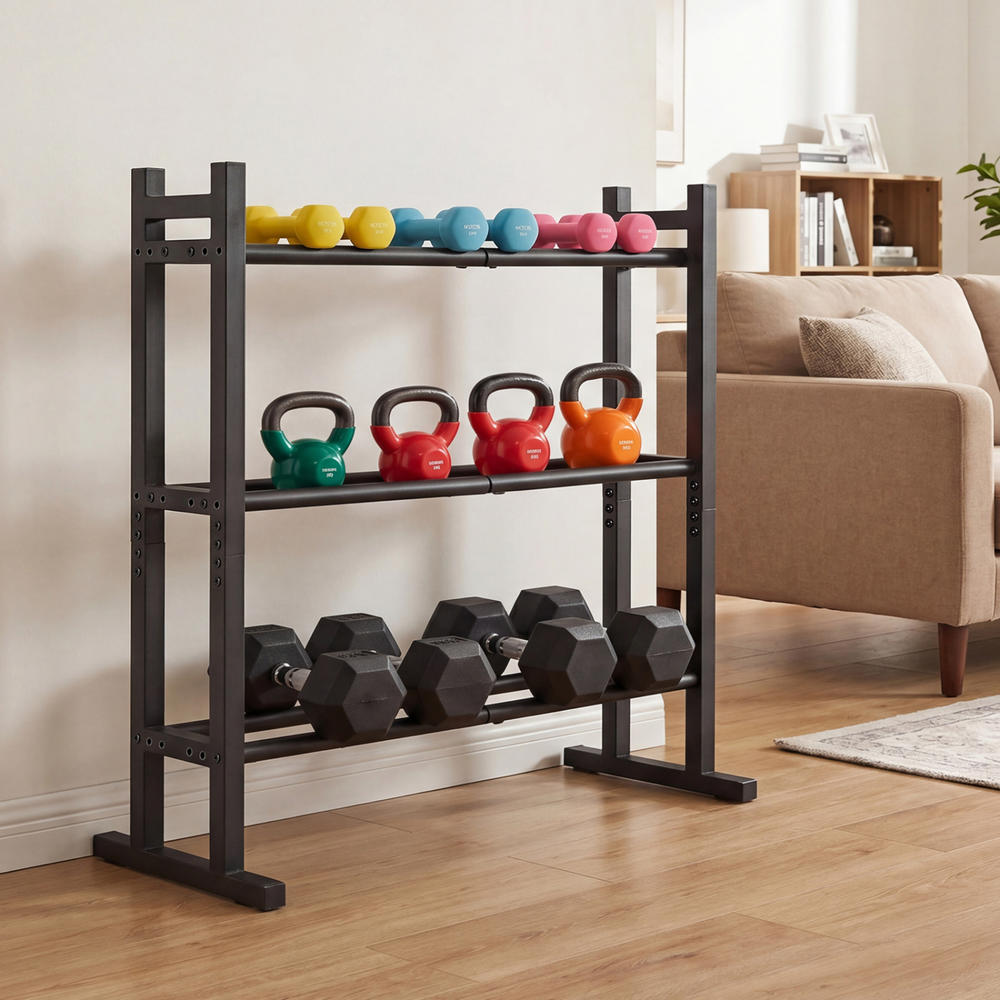 Estante para mancuernas de 3 n - Home Gym Fitness reseña y precio