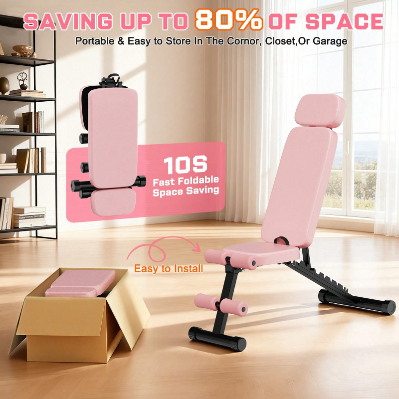 Banco de Pesas Ajustable de 9  - Home Gym Exercise reseña y precio